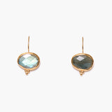Bezel Wrapped labradorite Earrings