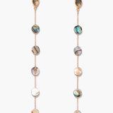 Abalone Long Stationed Drop Earrings
