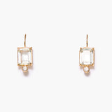 Green Amethyst Drops with Diamond Accent Earrings