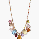Multi Stone Charm Necklace