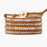 Pink Opal Wrap Bracelet