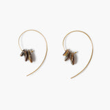 Stacked Abalone Threader Earrings