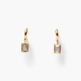 Prong Set Gemstone Hoop Earrings