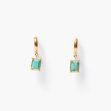 Prong Set Gemstone Hoop Earrings