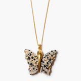 Dalmatian Jasper Butterfly Necklace