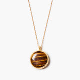 Mini Tiger's Eye Medallion Necklace