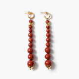 Graduated Red Jasper Drop Earrings