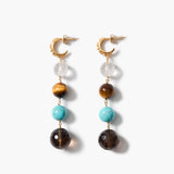 Teared Mixed Crystal Earrings