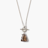 Faux Toggle Gem Necklace