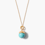 Capped Gemstone Necklace