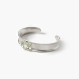 Prong Set Gem Silver Cuff