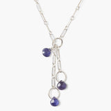 Triple Iolite Briolette Necklace