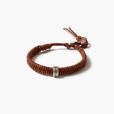 Scroll Single Leather Wrap Bracelet