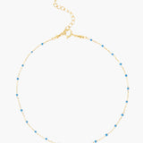 Stone Blue Bead and Gold Anklet