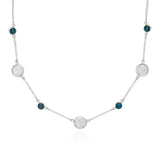 Stationed Apatite and Dotted Circle Necklace