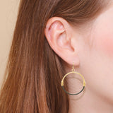 Silver and Gold-Filled Wire Wrapped Circle Earrings