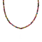 Watermelon Tourmaline Beaded Necklace