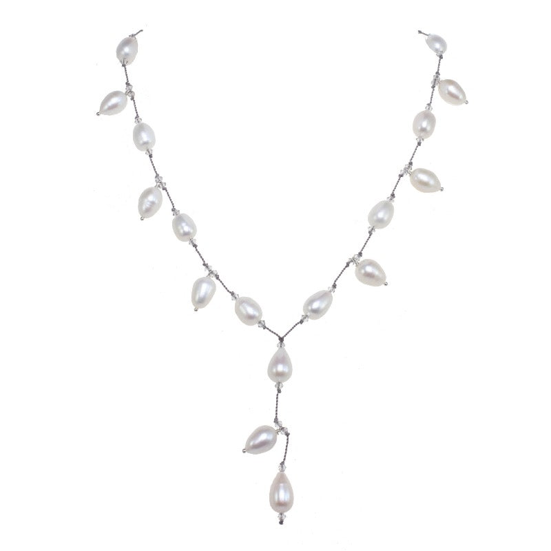 Dancing Pearl Y Necklace