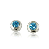 Ripple Gemstone Stud Earrings