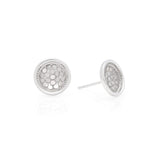 Dish Stud Earrings - Silver