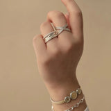 Classic Triple Linked Stacking Ring