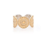 Contrast Dotted Multi-Disc Ring- Gold
