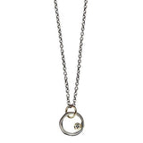 Open Circle with Diamond Necklace