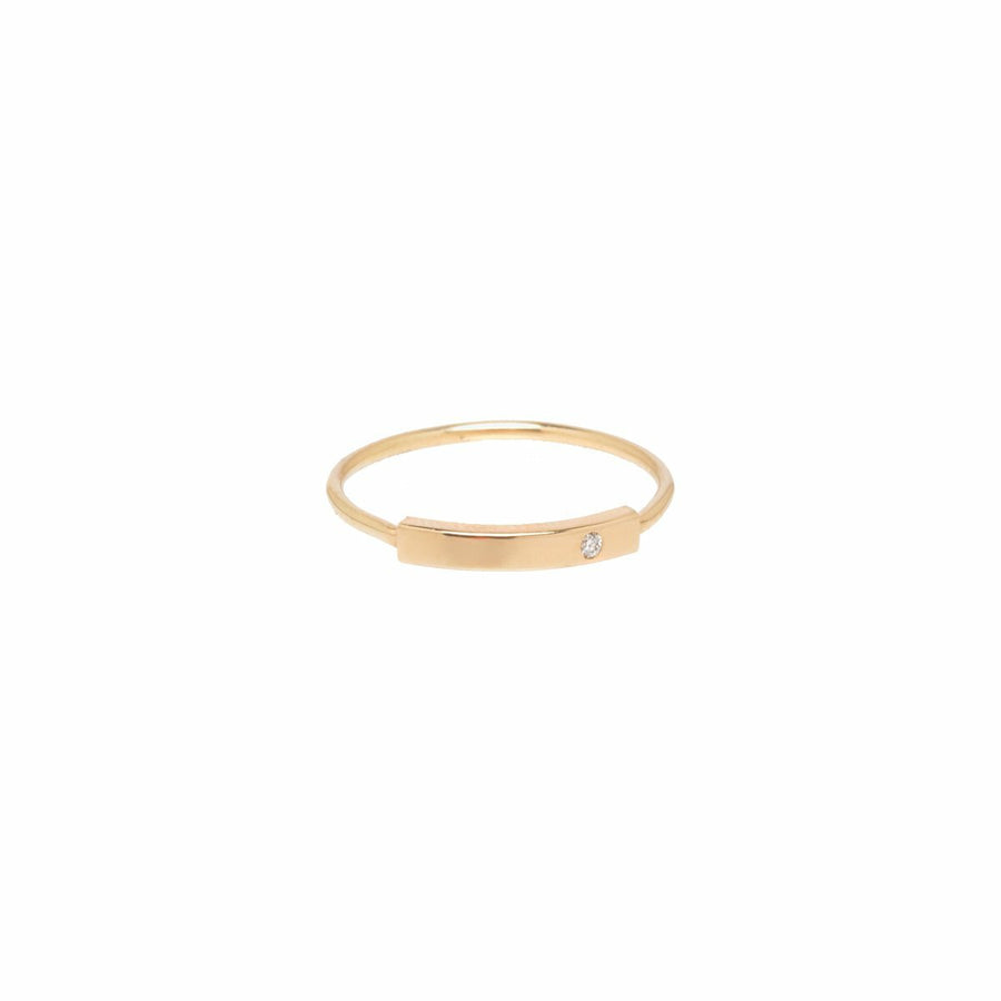 Horizontal Bar with Diamond Ring