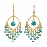 Small Turquoise Chandelier Earrings