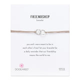 Double-Linked Rings Friendship Bracelet - Taupe