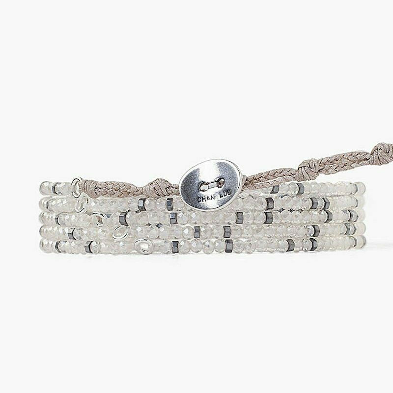 Grey Mix Naked Wrap Bracelet