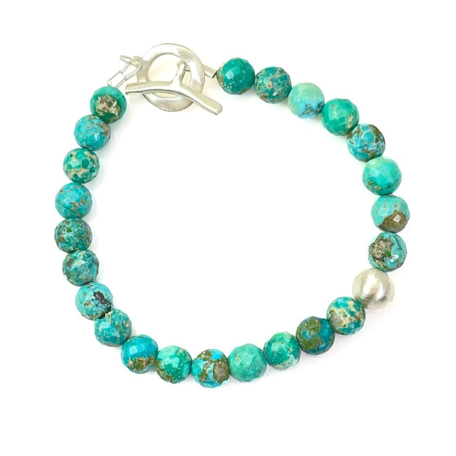 Turquoise Round Beads Bracelet