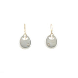 Frosted Round Disc Earrings (0.05tcw)