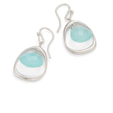 Open Circles with Chalcedony Earrings