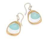 Open Circles with Chalcedony Earrings