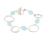 Open Circles and Chalcedony Bracelet