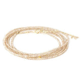 Brown Zircon Wrap Bracelet - Necklace