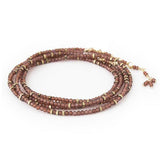 Confetti Red Garnet Wrap Bracelet - Necklace