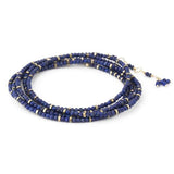 Confetti Lapis Wrap Bracelet - Necklace