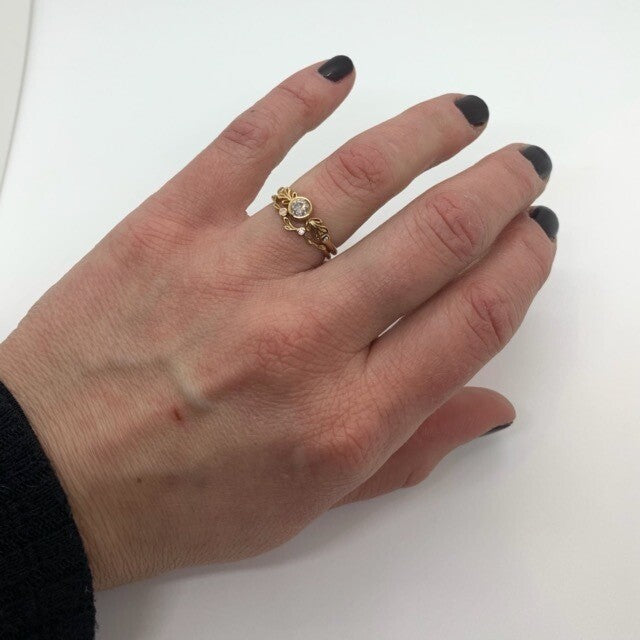 18k Rose Gold Marina Diamond Ring