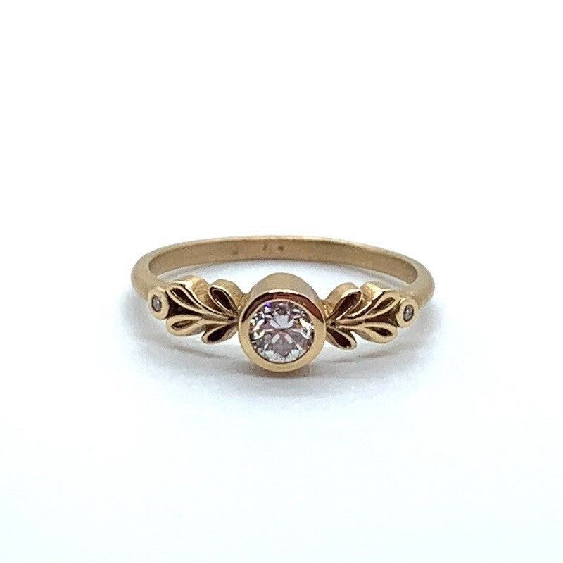 18k Rose Gold Marina Diamond Ring