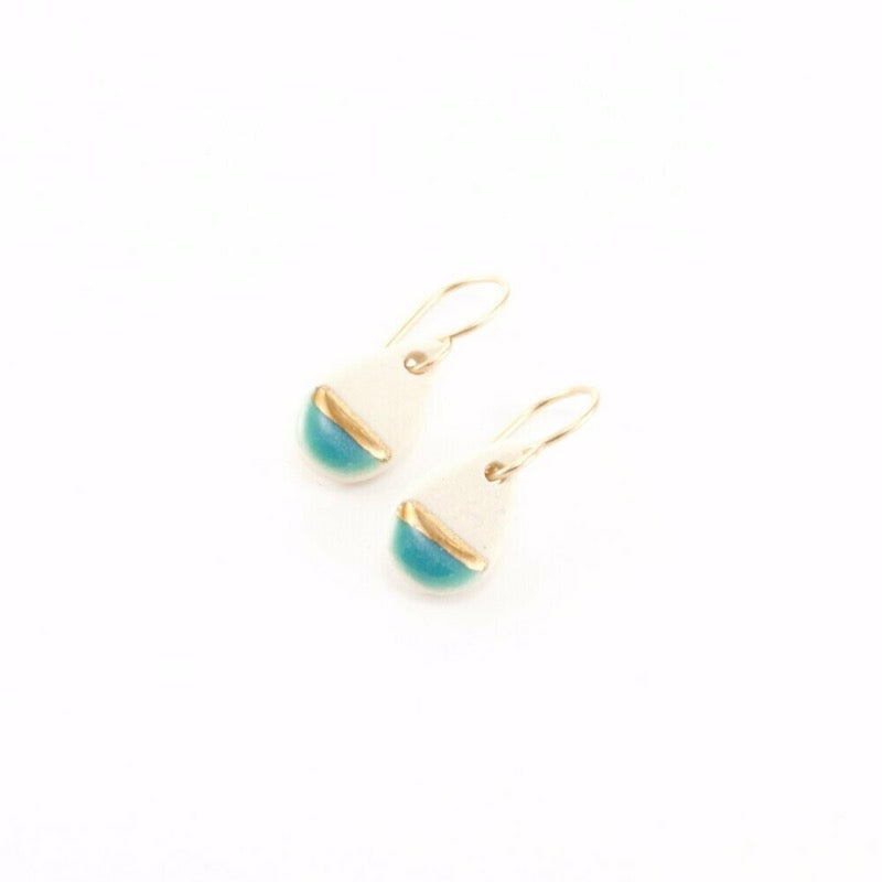 Porcelain Tiny Teardrop Earrings