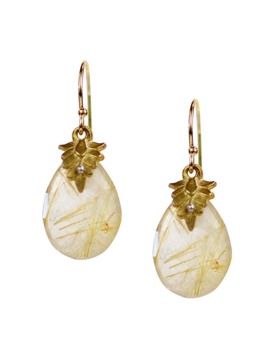 Rutilated Quartz Lombard Earrings
