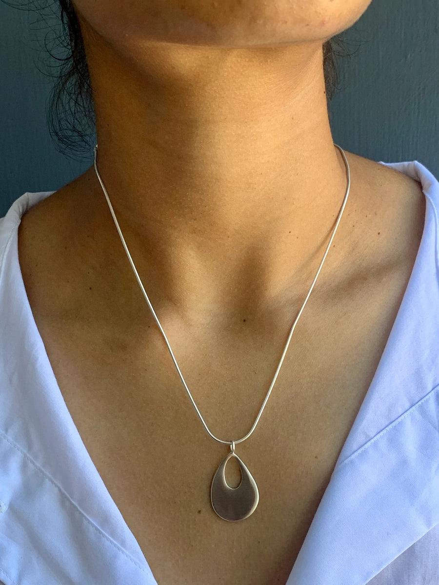Large Flat Drop Necklace