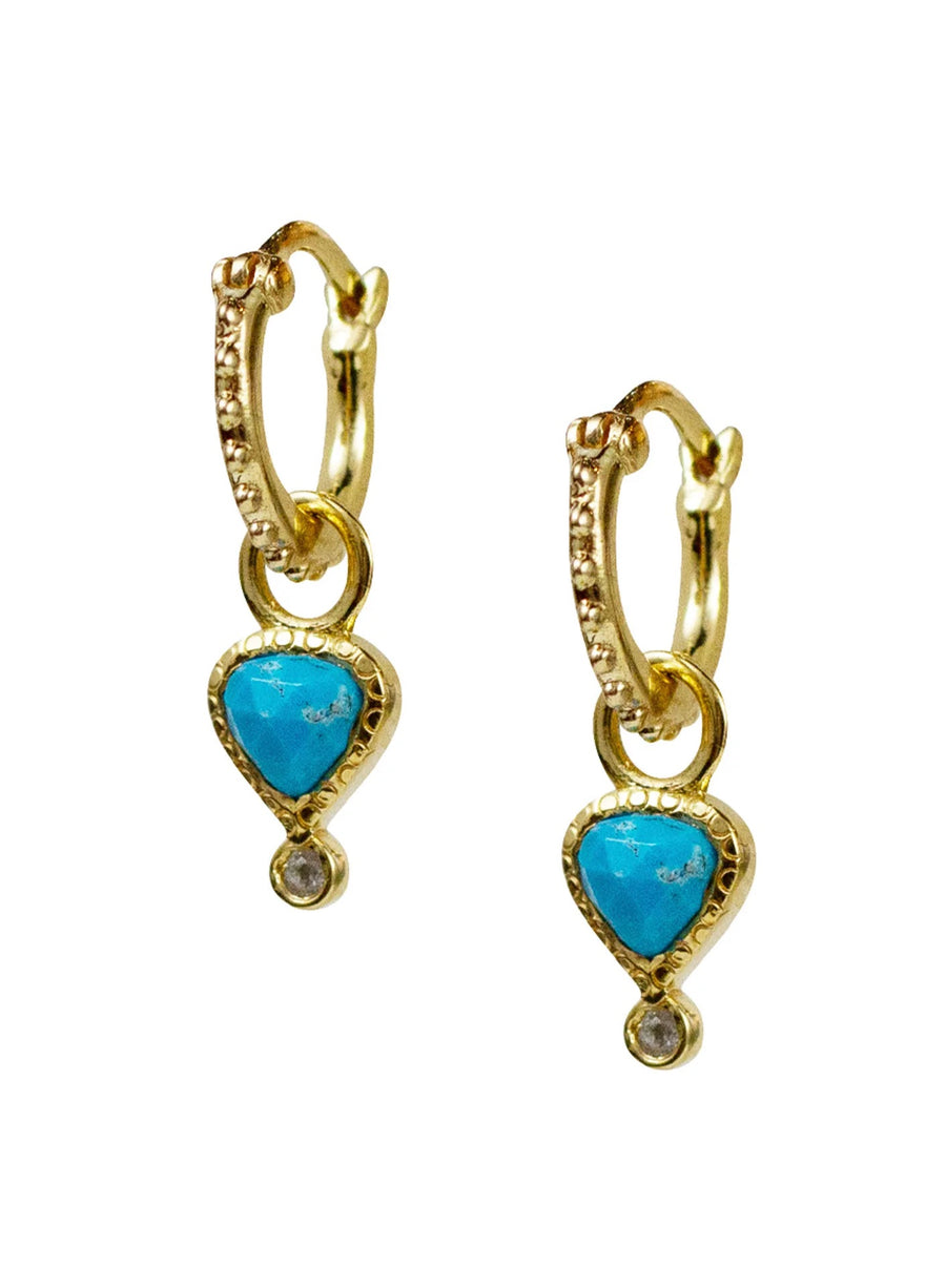 Turquoise Colette Hoops