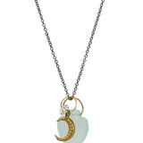 Aqua Chalcedony Luna Necklace