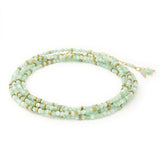 Confetti Emerald Gemstone Wrap Bracelet - Necklace