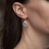 Pink Tourmaline & Ruby Memories Earrings