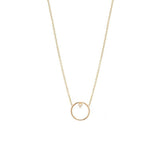 Circle Prong Diamond Necklace