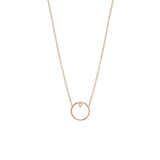 Circle Prong Diamond Necklace